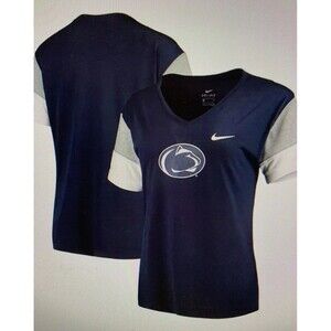 Penn State Nittany Lions NCAA Nike Womens M Breathe Team Sleeve V-Neck T-Shirt